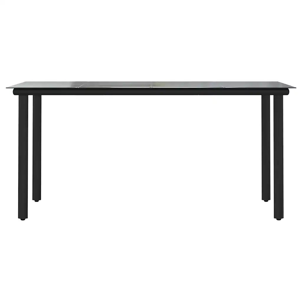 Set da Pranzo da Giardino 7 pz con Cuscini Polyrattan Vetro
