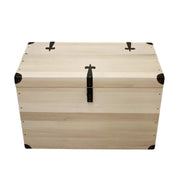 Cassapanca baule in legno grezza l.80 p.45 h.50 (543) - Mobili 2G