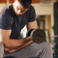 Manubrio impugnatura antiscivolo, fitness, sport a casa, 15kg, nero