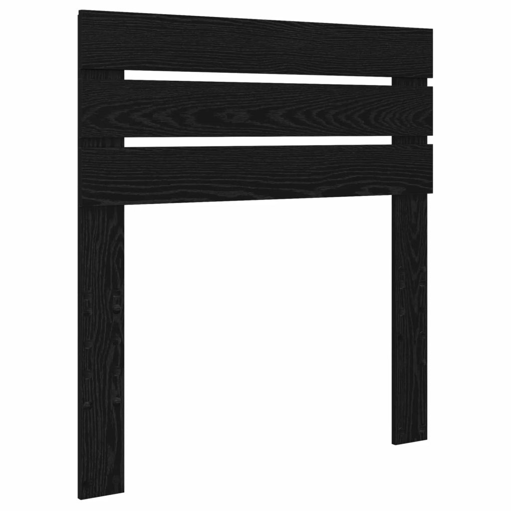 Struttura del letto con testiera Nero 90 x 190 cm Pino massello 3411464