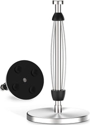 Sostegno per rotoli da cucina, in acciaio inossidabile, con dispositivo di assorbimento, piano di lavoro, sostegno per rotoli da cucina con base rinforzata e ganci, sostegno per rotoli da cucina in acciaio inossidabile, da cucina, organizzatore