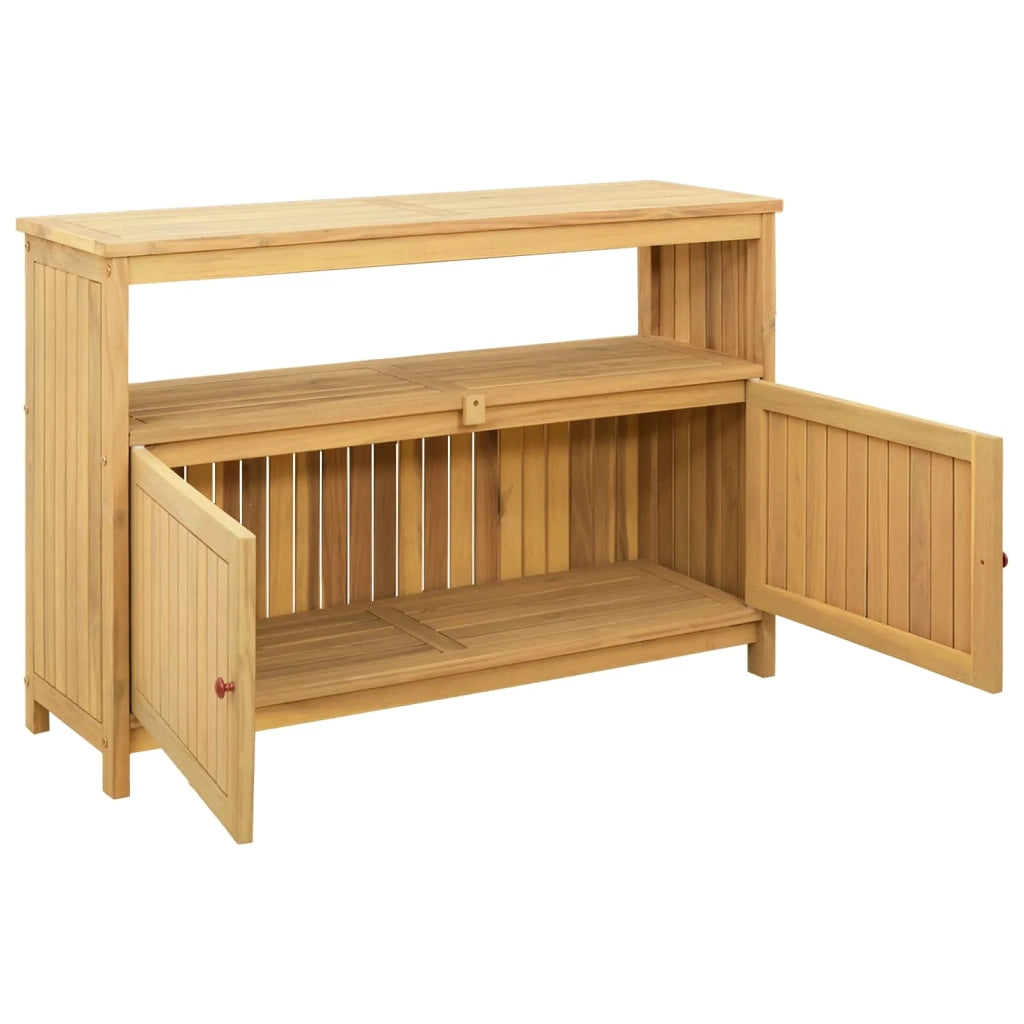 Tavolo consolle da giardino Acacia chiaro 110 x 35 x 75 cm