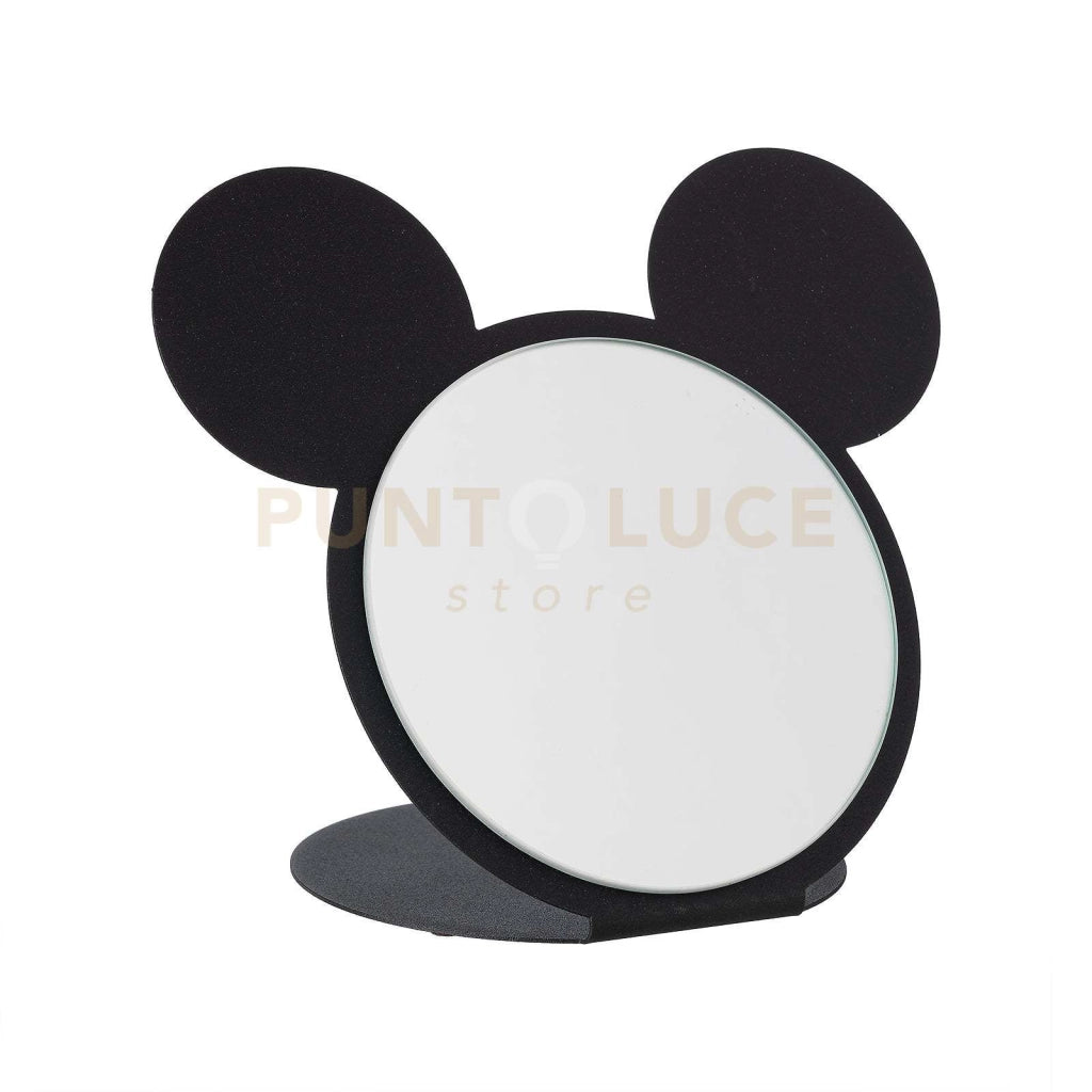 specchio da tavolo di design mouse Nero in Ferro, vetro per lo specchio 26x17x21h cm