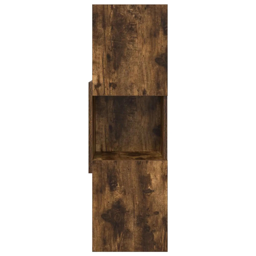 Mobile angolare 30,5x30x95cm Legno ingegnerizzato Rovere fumé 889833
