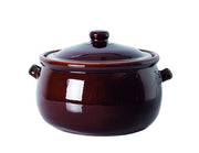 Pentola in terracotta bicolore con coperchio 24 x 15 cm 4.5 litri