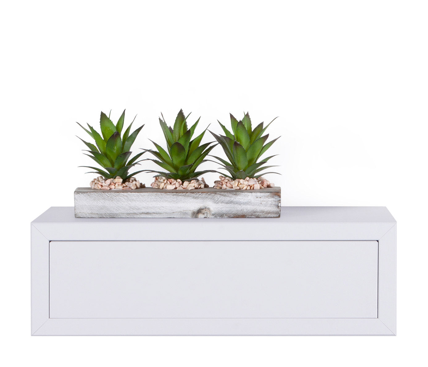 Mensola da Parete 1 Cassetto 45x13,4x23,7 cm in Fibra di Legno Lego Maxi Bianco