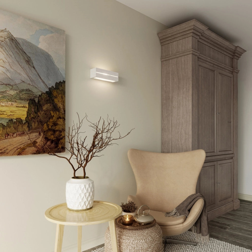 Applique da parete ceramica bianca Pure Lume Polaro E27
