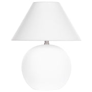Lampada da tavolo in ceramica con base in terracotta e paralume in tessuto di lino bianco illuminazione tradizionale soggiorno camera da letto