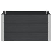 Fioriere | Cassetta per fiori | Letto rialzato da giardino Nero 100 x 100 x 54 cm