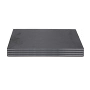 SET 4 VASSOI SOTTOPIATTI IN ARDESIA 30 X 11 CM CON PIEDINI ANTISCIVOLO