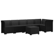 Divano da Giardino 6 Posti Aspetto Rattan PP Antracite 3444102