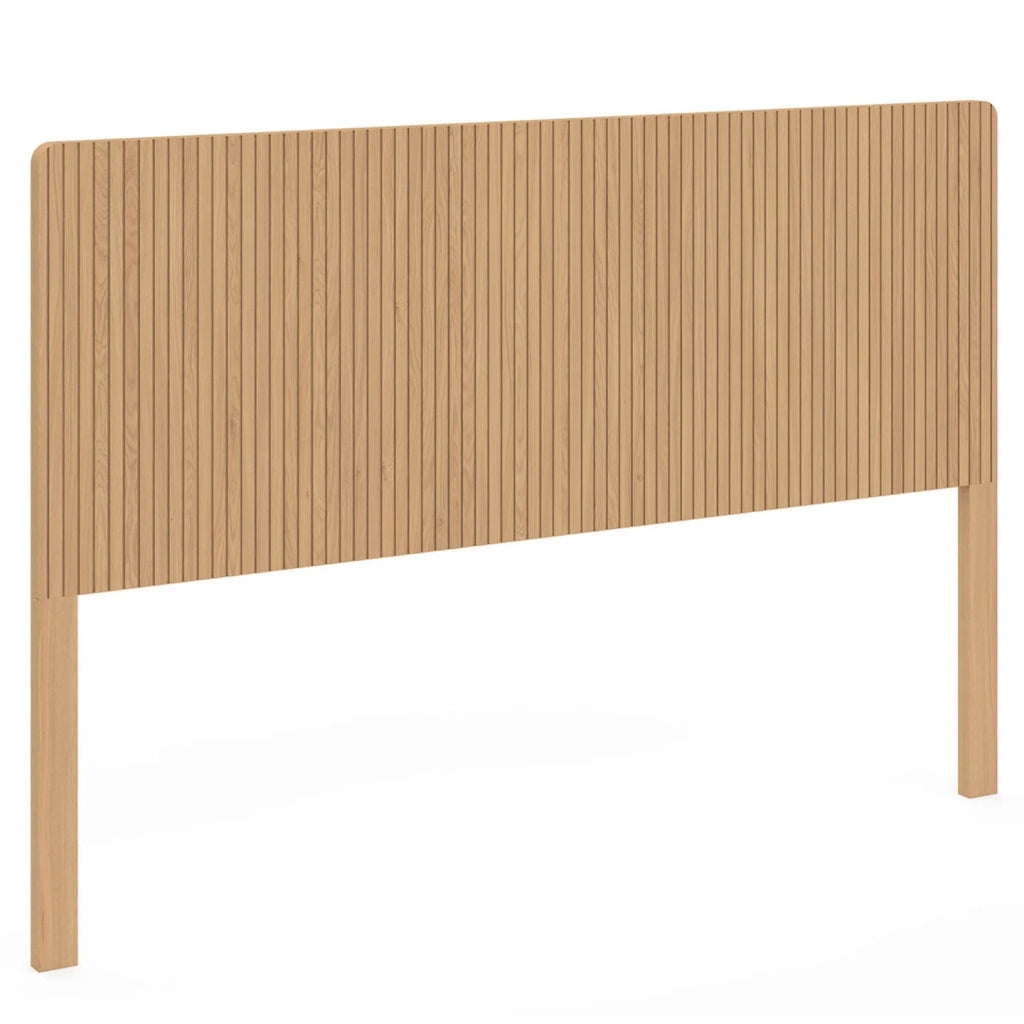 IDMarket - Testiera JULIETTE 160 cm a libera installazione con effetto doghe in legno