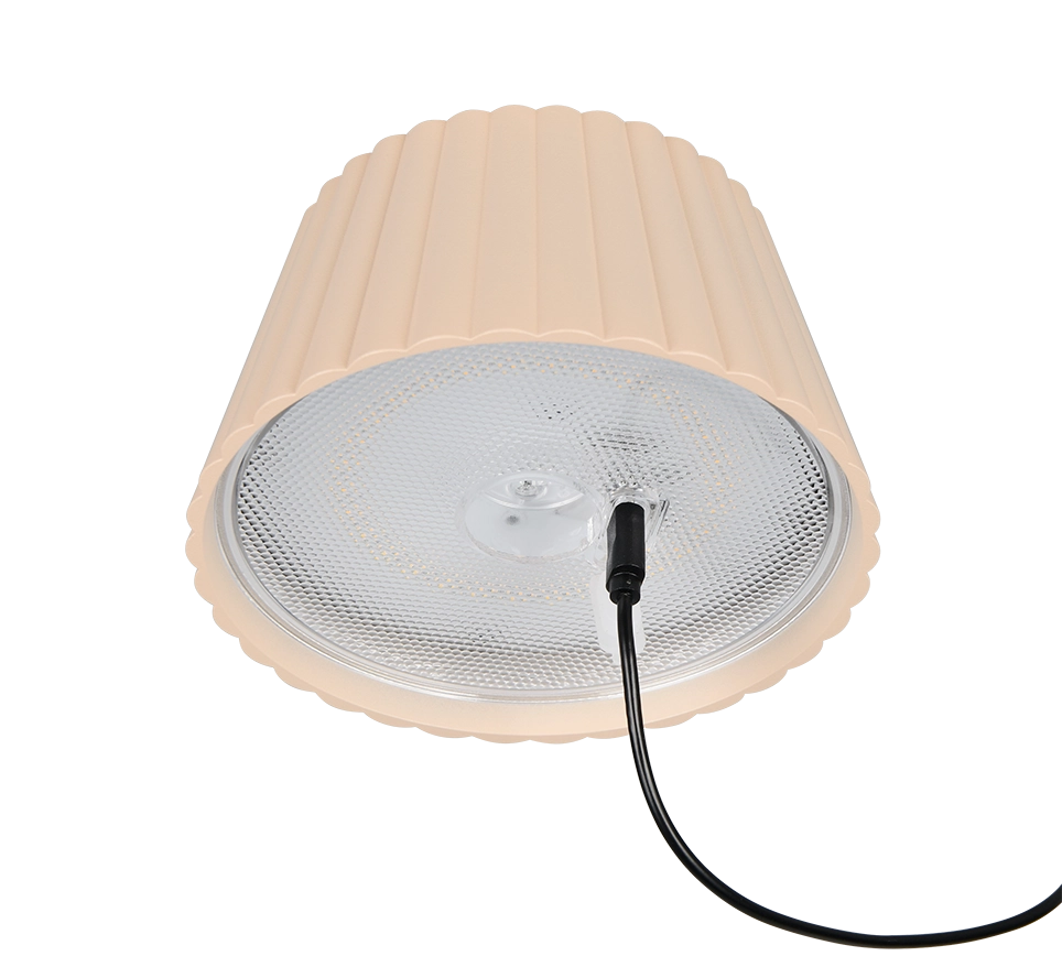 Piantana LED ricaricabile, metallo, sabbia, H 123 cm, Suarez