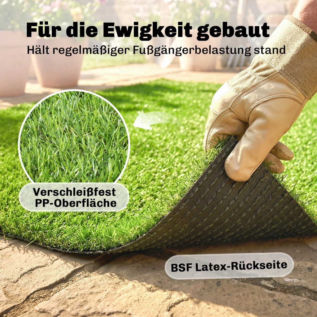 Tappeto erba sintetica 100x400cm autodrenante per esterno verde ¨C zephmum ¨C 10mm