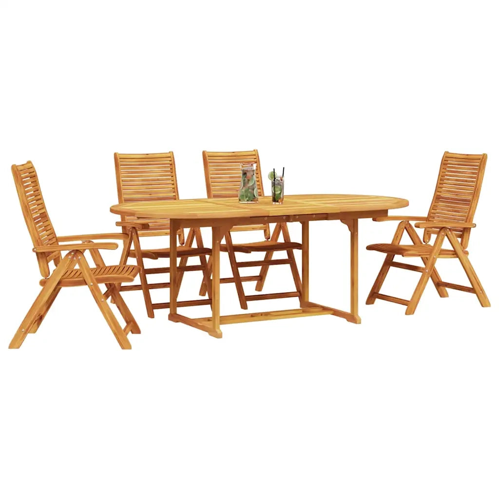 Set da Pranzo per Giardino 5 pcs Marrone