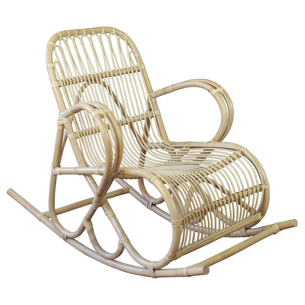 Poltrona dondolo da giardino in bamboo - IGNATIUS