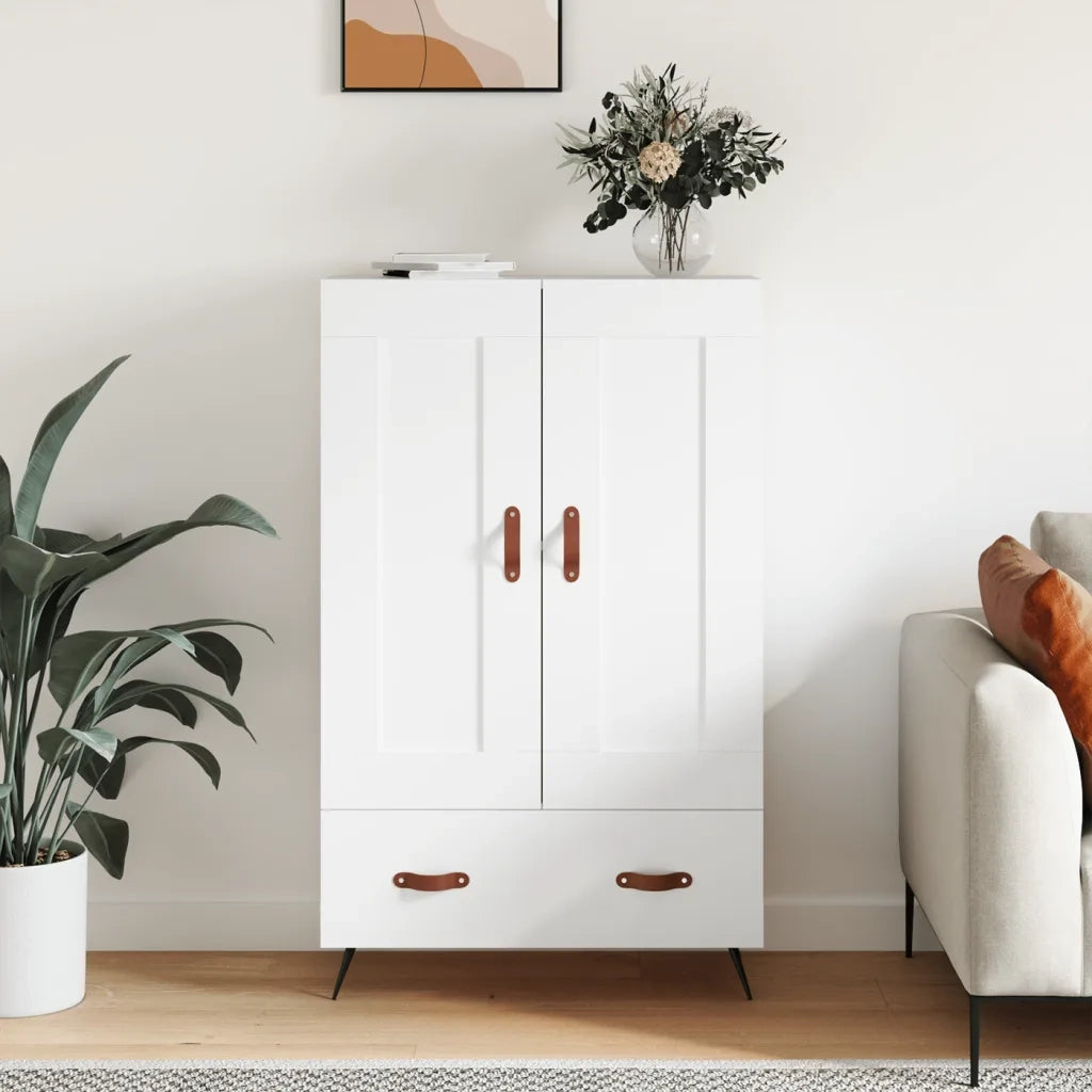Credenza Bianca 69,5x31x115 cm in Legno Multistratocod mxl 78951
