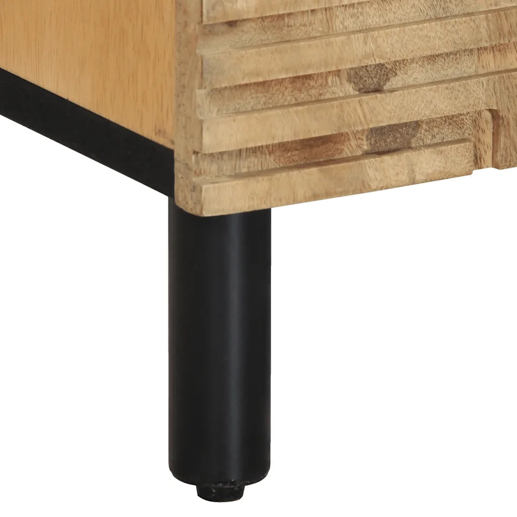 Credenza Marrone 60x33x75 cm in Legno Massello di Mango 4017745
