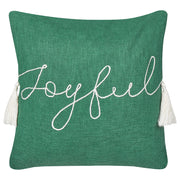 Cuscino decorativo Verde 45 x 45 cm Motivo natalizio Nappe in cotone rimovibili Copritutto Soggiorno Camera da letto