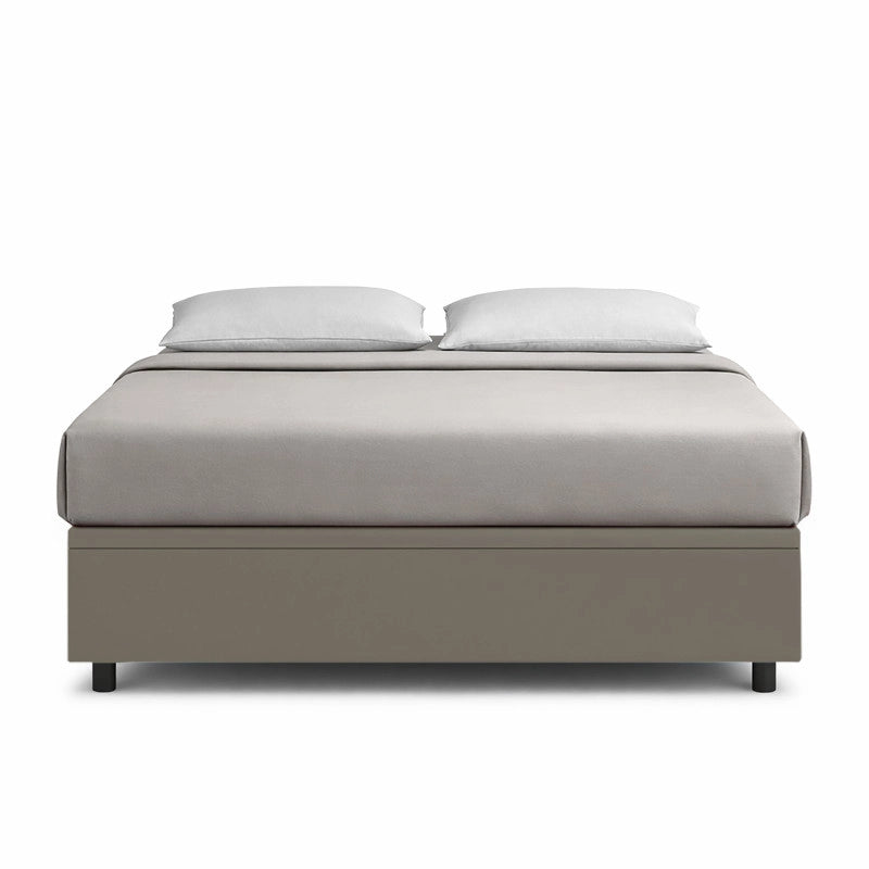 Letto imbottito Matrimoniale 180x190 cm BoxMax - Similpelle,Cappuccino,Contenitore