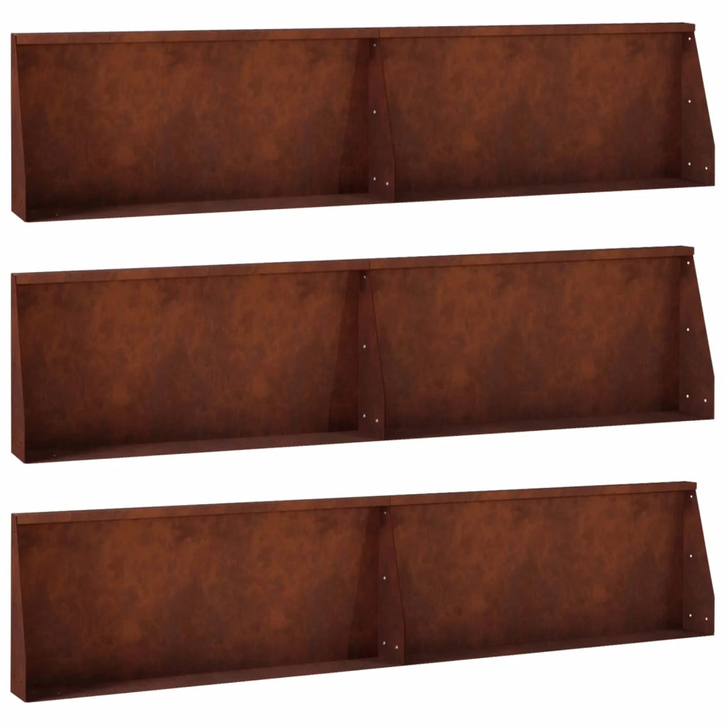 Muro di contenimento 6 pz 100 x 12 x 40 cm Acciaio Corten 3449127