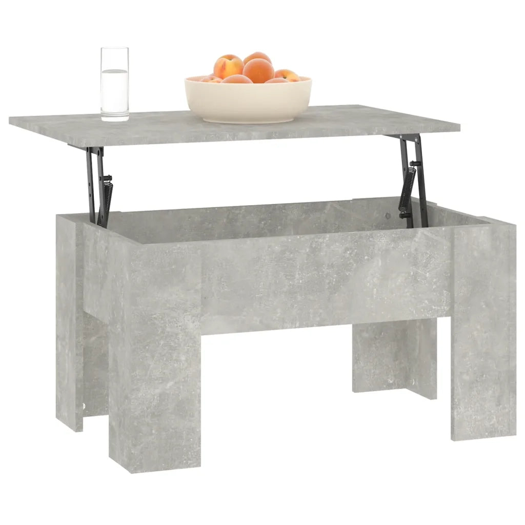Tavolino da Salotto Grigio Cemento 79x49x41cm Legno Multistrato 809696