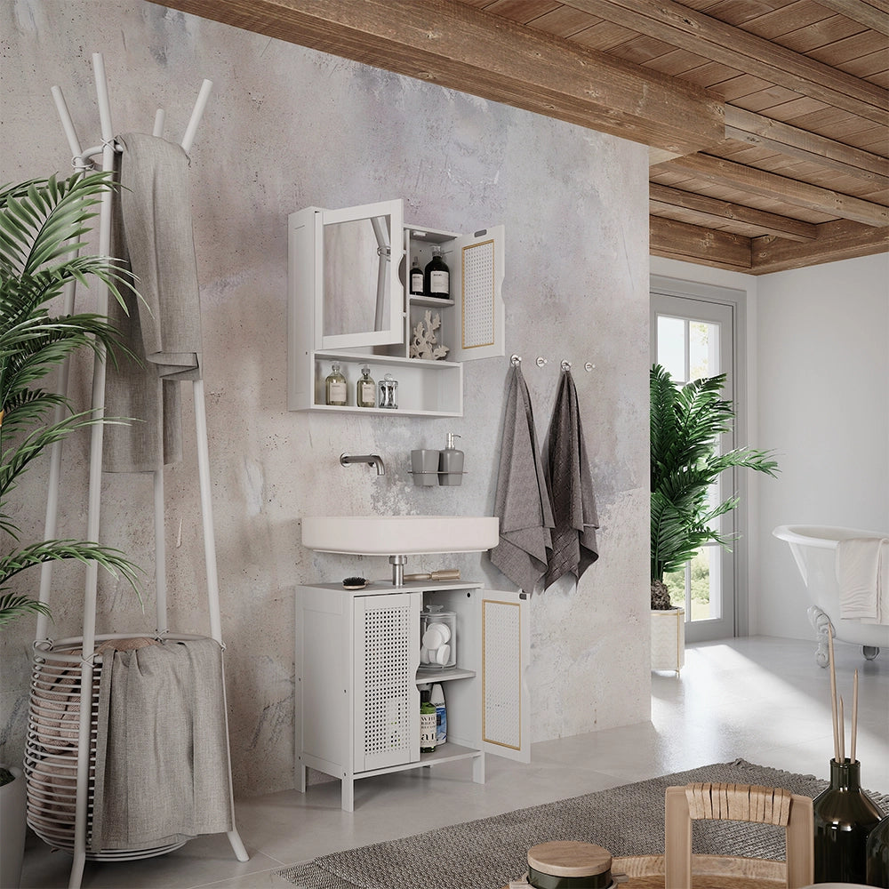 Vicco Set di mobili da bagno Bianco 2 parti