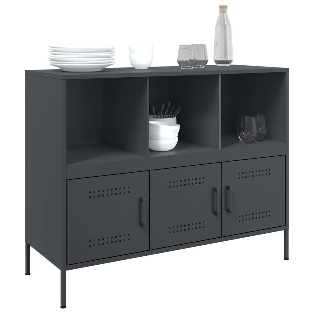 Credenza Antracite 100,5x39x79 cm in Acciaio 843092