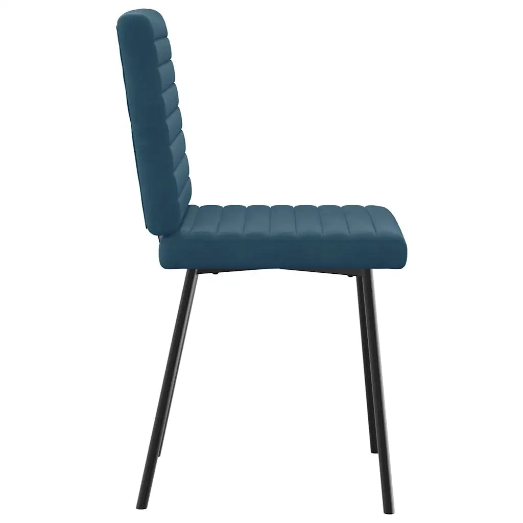 Sedie da Pranzo 4 pz Blu in Velluto 3315266