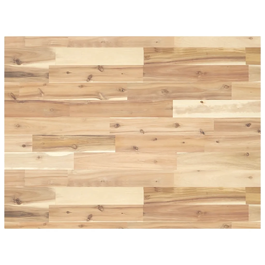 Piano Tavolo Rettangolare 80x60x4cm in Legno Massello di Acacia