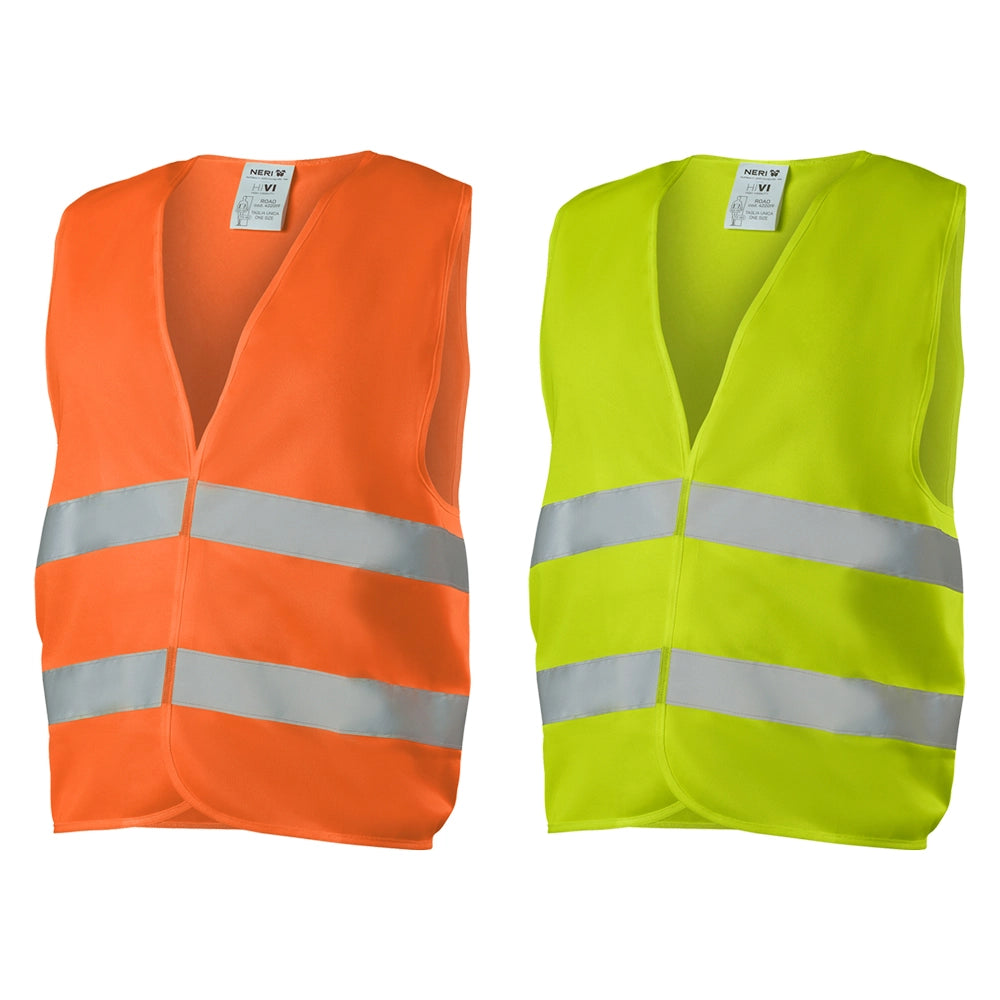 GILET ALTA VISIBILITA' 'ROAD' taglia unica - arancio  - NERI