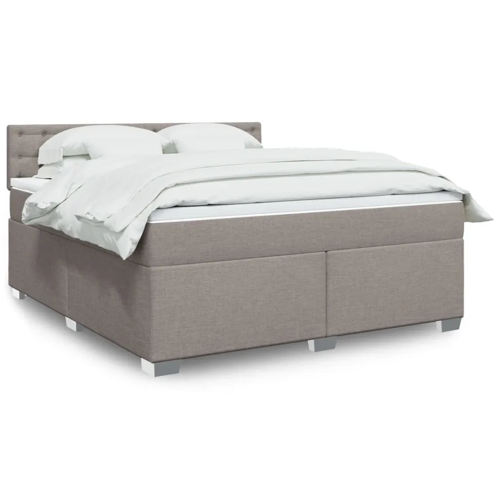 Giroletto a Molle con Materasso Tortora 180x200 cm in Tessuto 3285985