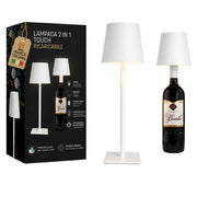 Akitaink Lampada da Tavolo LED Bianco Ricaricabile