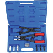 Trade Shop - Set 2 Pinze Con Punte Intercambiabili Per Anelli Seeger Interni Esterni A.07210 -
