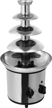 Fonduta di Cioccolato 4 Strati - Acciaio Inossidabile - Per 1,8L Salsa di Cioccolato - 45cm di Altezza - Pieghevoli a Terra
