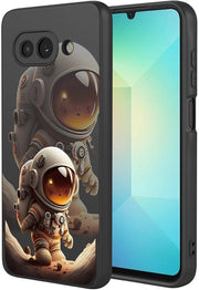 Coprimessa in silicone ultraresistente - shockbestemming - elegante - rivestimento TPU - microfibra - design decorativo - compatibile con Google Pixel 9a - copertura per smartphone