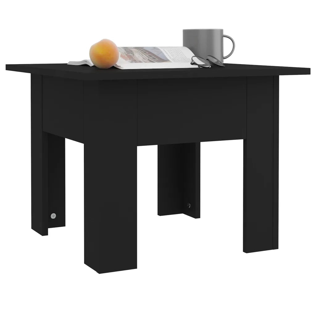 Tavolino da Salotto Nero 55x55x42 cm in Truciolato 810236