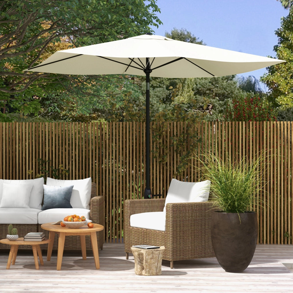Parasole rettangolare inclinabile ¨C zephmum ¨C beige 200x300 cm