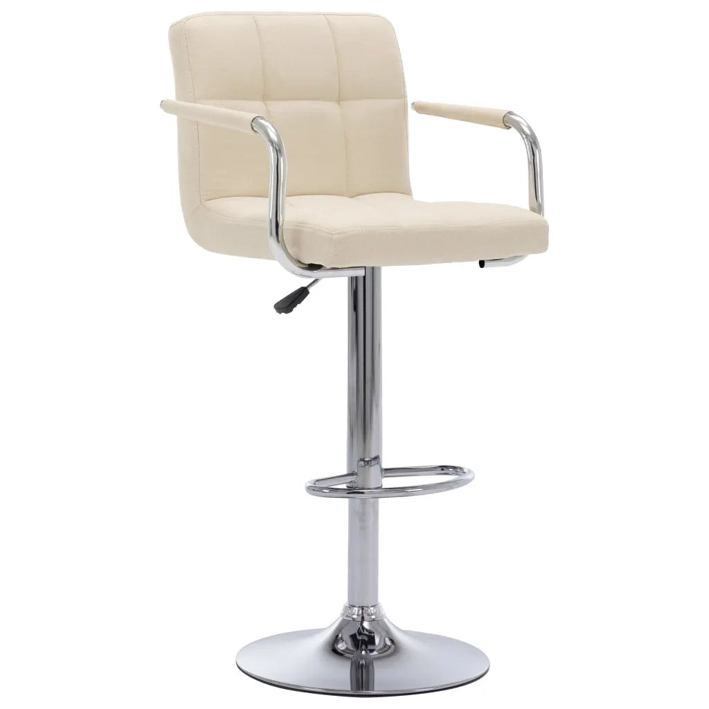 Sedie da Bar 2 pz Crema in Tessuto  cod mxl 70354