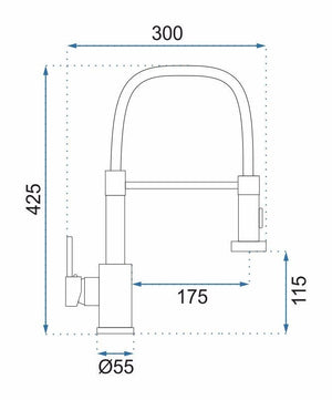 Rubinetto Da Cucina Rea Colin Brush Steel
