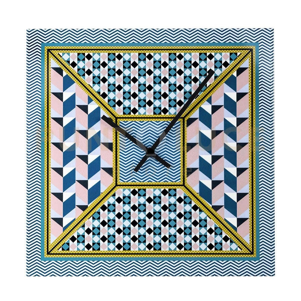 OROLOGIO PICCOLO DECOR 35X35 IN CRISTALLO ACRILICO DECORATO DISEGNO MODERN