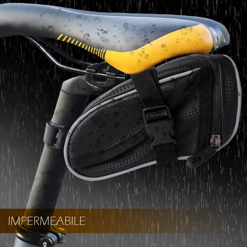 Trade Shop - Borsa Portaoggetti Sottosella Bici Impermeabile Con Attacco Universale Xc-2653 -
