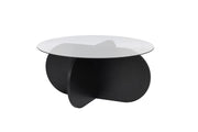 Tavolo basso in legno "Aeris" - 75 x 75 x 35 cm - Bois Noir Fumée