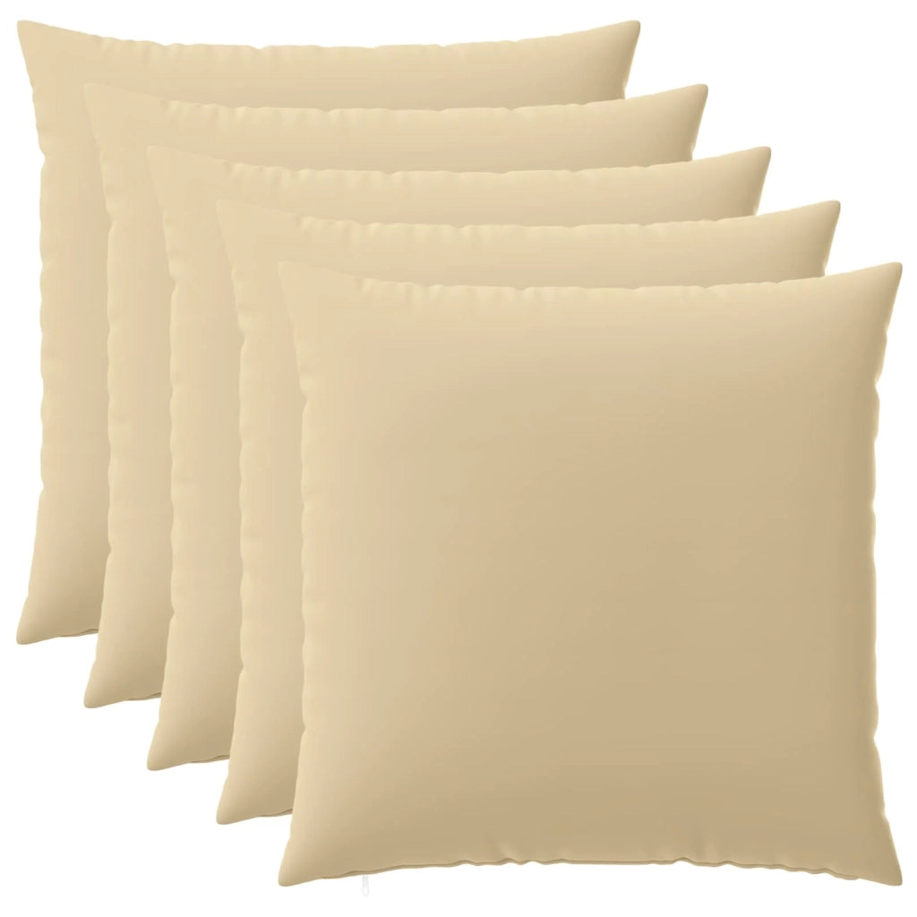 Federa 6 pcs HEERLEN Beige 60 x 60 cm Poliestere 912682