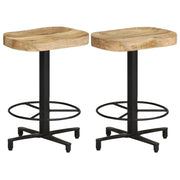 Sgabelli da Bar 2 pz 52 cm in Legno Massello di Mango cod mxl 64077