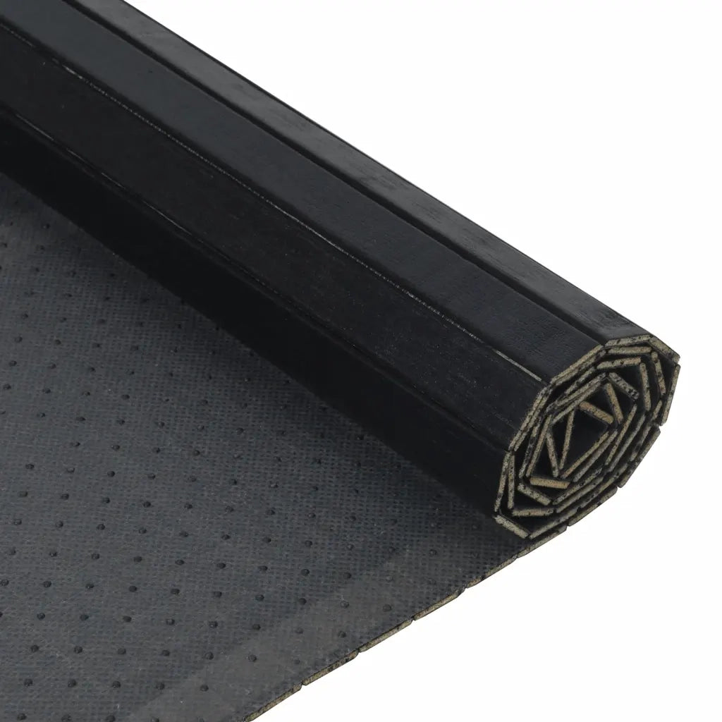 Tappeto Rettangolare Nero 100x400 cm in BambÃ¹