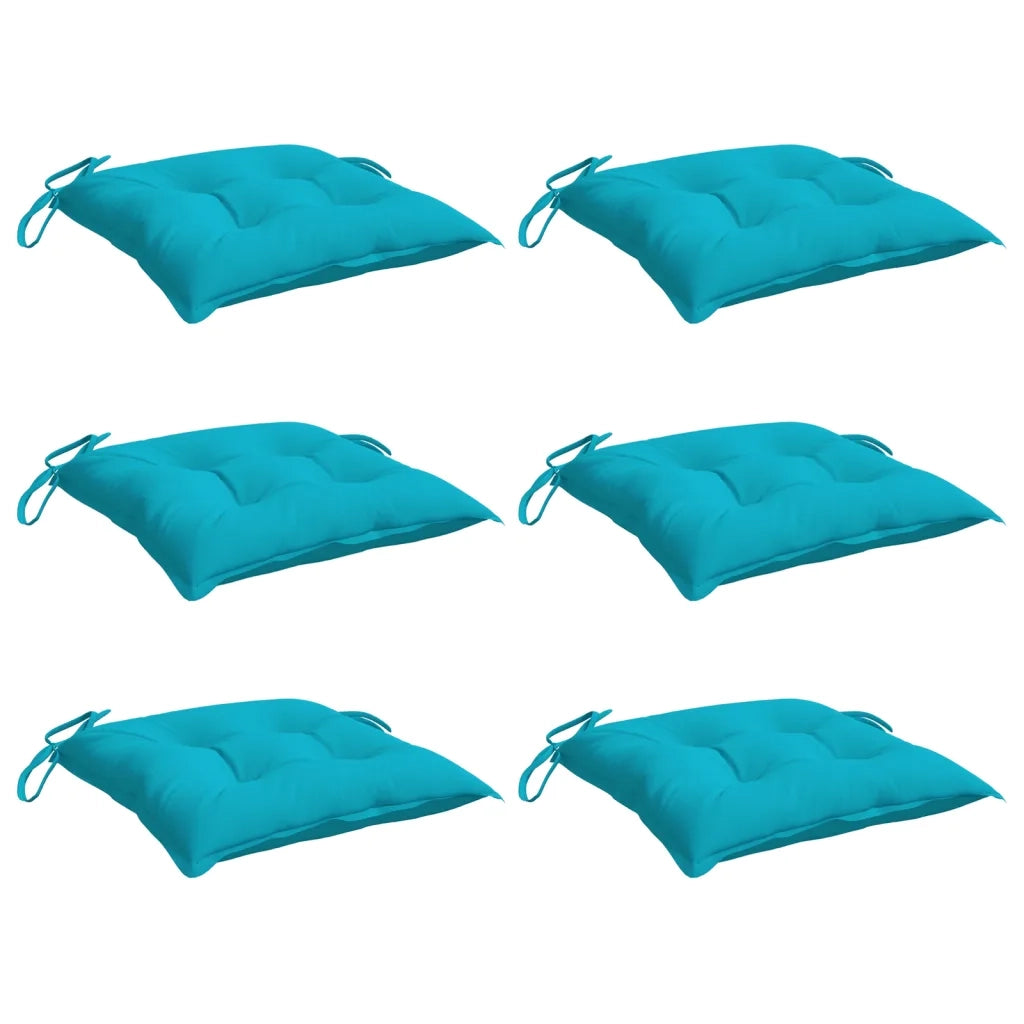 Cuscini per Sedia 6 pz Turchese 50x50x7 cm Tessuto Oxford 361563