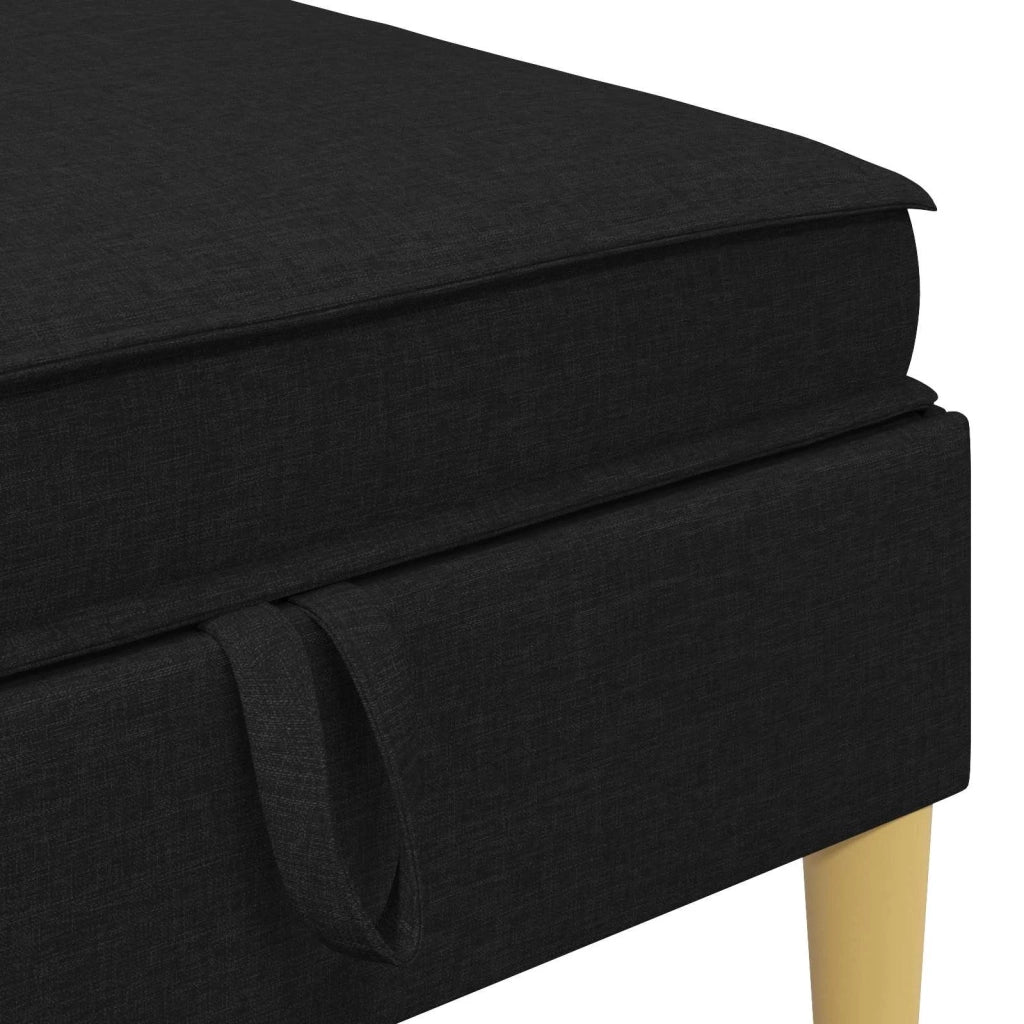 Set di divani modulari con spazio di archiviazione 6 pcs Nero
