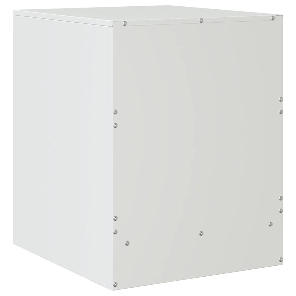 Comodini 2 pz Bianchi 34,5x39x44 cm in Acciaio
