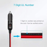 Estensione 6 Ft Cavo di Accensione per Sigarette in Koper 12V 16 AWG Cavo Gesmolto Auto DC Presa per Pulitore dell'Aria per Auto Adattatore di Presa Maschio/Femmina
